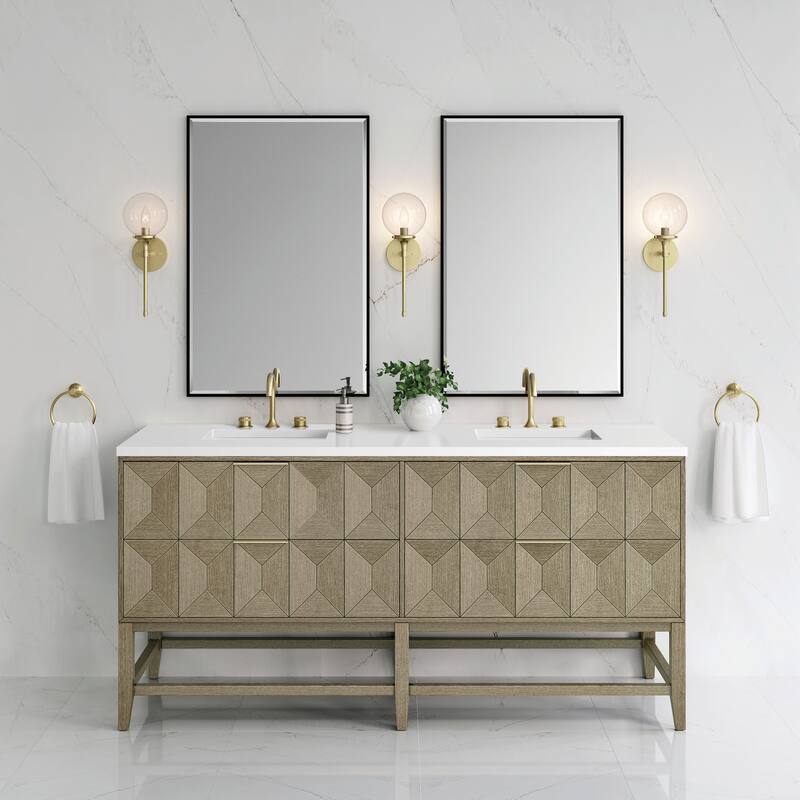 James Martin Vanities D100-V72-3WZ Emmeline 72" Free Standing Double