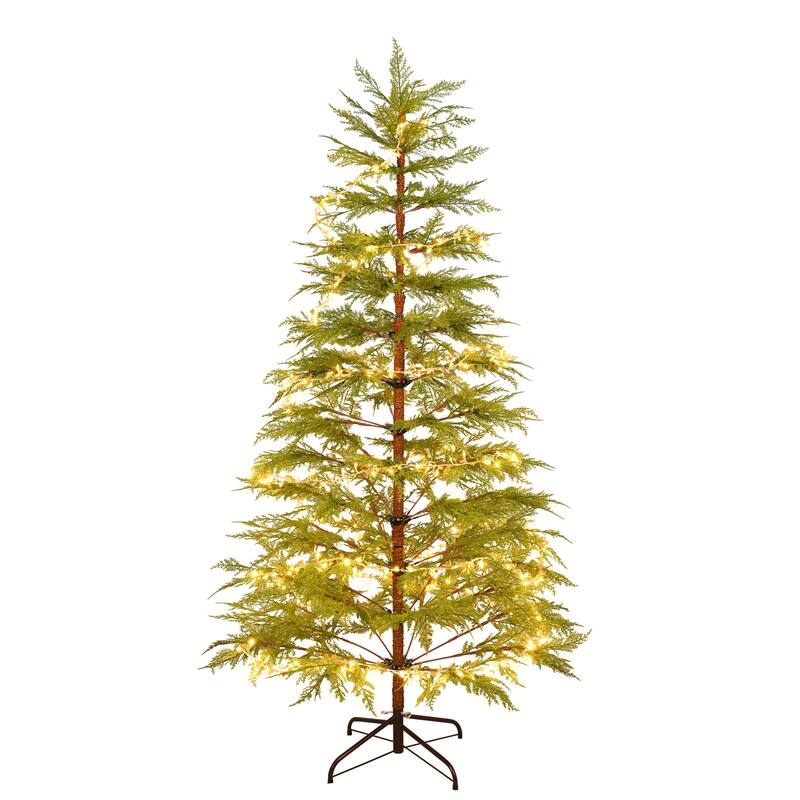 Roomfitters 6FT Artificial Full Christmas Tree with Metal Stand, 612 Tips and Holiday Decoration for Living Room, Green