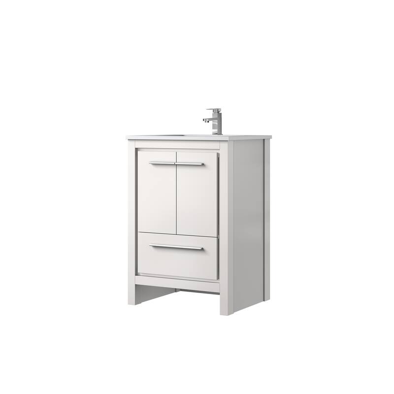 Lafarre Bath Vanity Quartz Top, Sink and Chrome Faucet