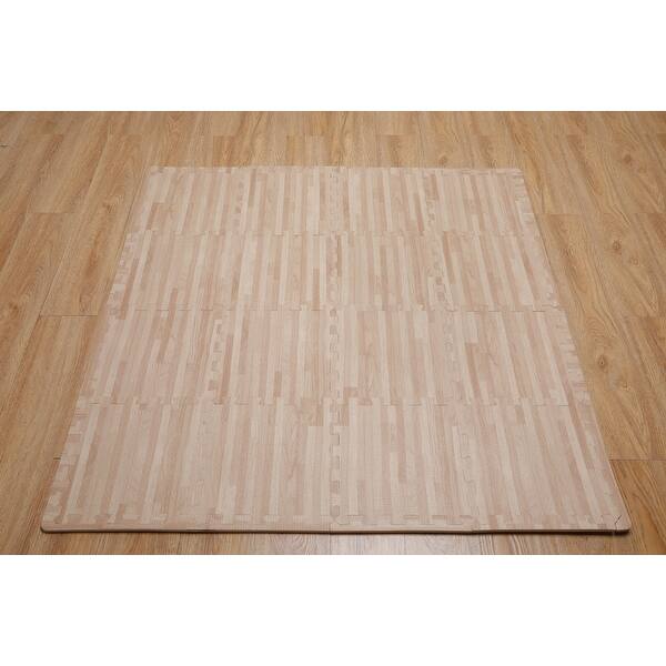 Ottomanson Soft Eva Foam Mat Wood Print Flooring Tiles 16pc 12 X12 Overstock 31626175