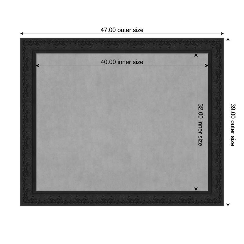 Amanti Art Luxe Black Framed - 47 x 39 in - Luxe Black
