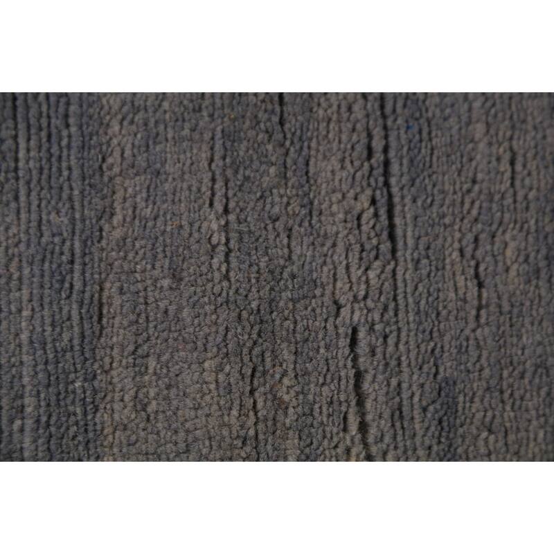 Grey Modern Gabbeh Oriental Area Rug Handmade Wool Carpet - 6'7" x 9'8"