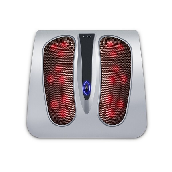 Miko Shiatsu Foot Massager Deep Kneading/Rolling Massage Therapy With Heat Portable (Silver) - silver. Opens flyout.