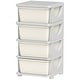 preview thumbnail 8 of 28, Rounded Edges Clothes Toy Cubby Storage with 4 Drawers Suitable for Your Sweetie - 4 Drawers
