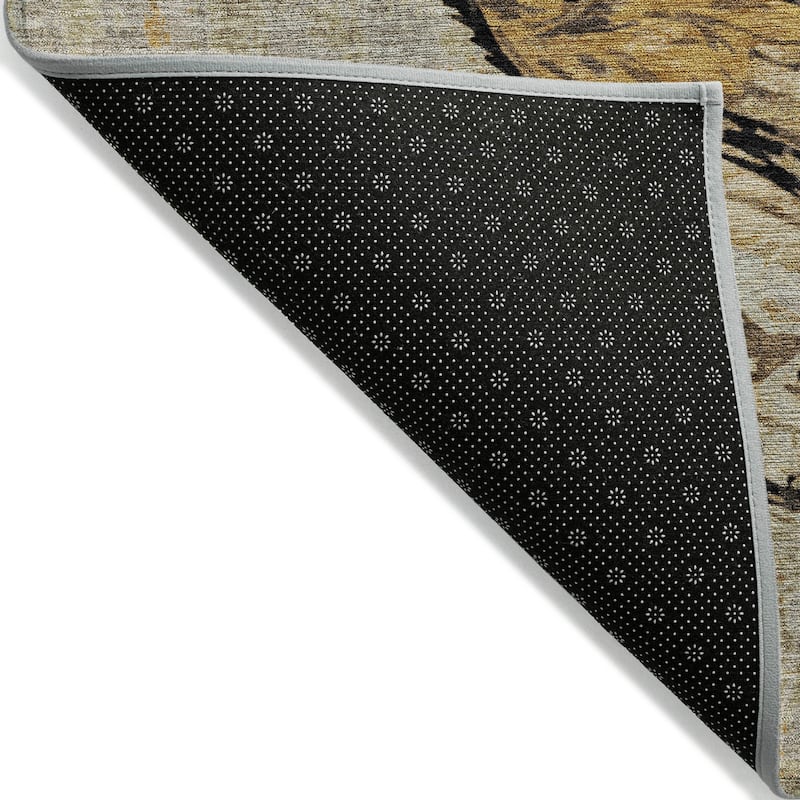 Machine Washable Indoor/ Outdoor Modern Buffalo Chantille Rug