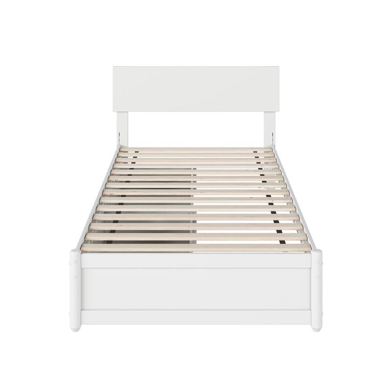 Wesley Platform Bed with Panel Footboard and Storage Drawers