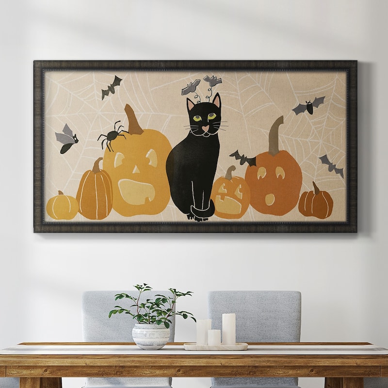 Pumpkin Patch Cats Collection D Premium Framed Canvas- Ready to Hang