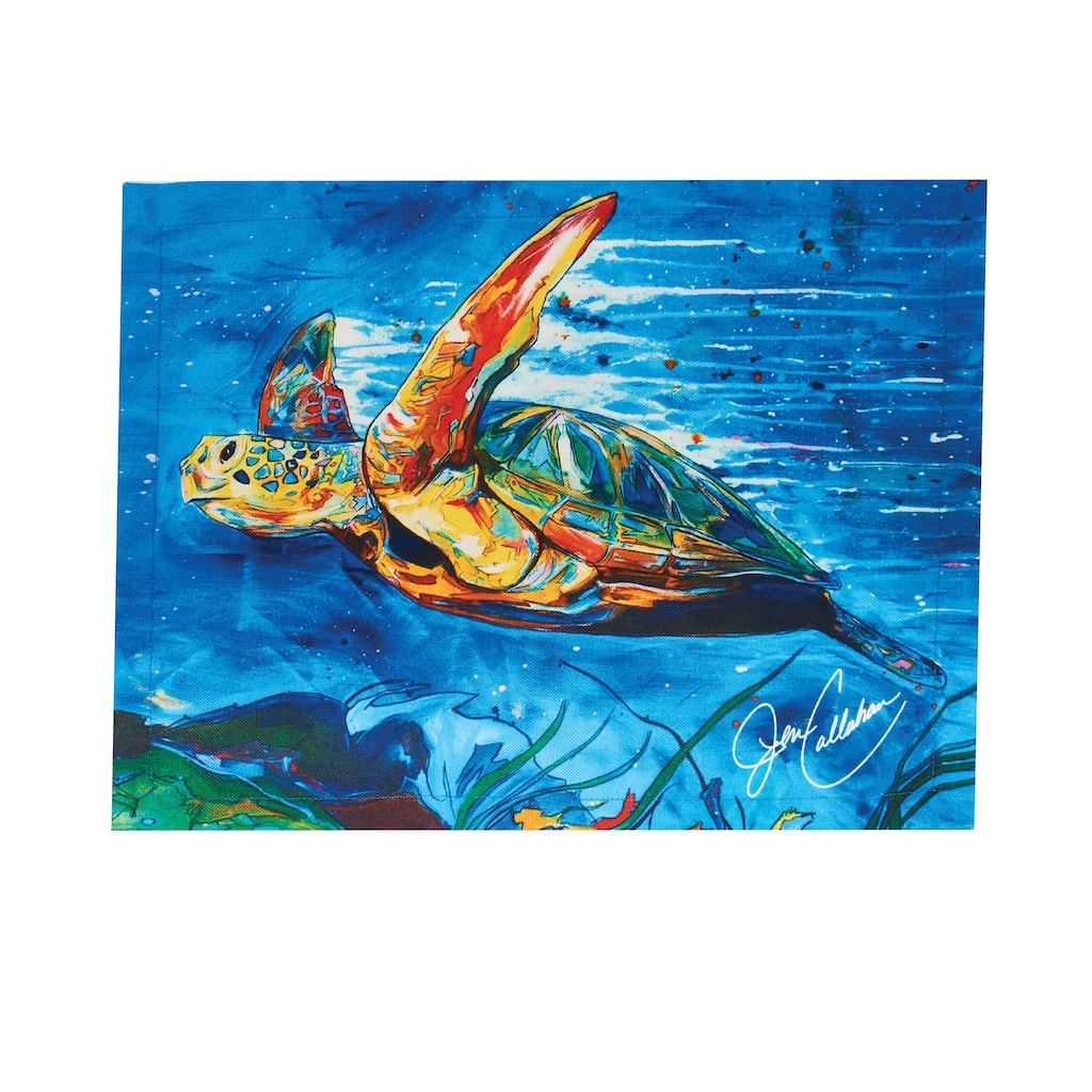 Sea Turtle Printed Placemat Set of 6 - Set of 6