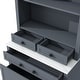 preview thumbnail 17 of 16, 83.7" Modern Tall Pantry Cabinet Set of 2 with Faux Marble Tops & Drawers