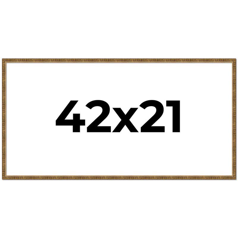 42x21 Frame Gold Picture Frame - Complete Modern Photo Frame Includes