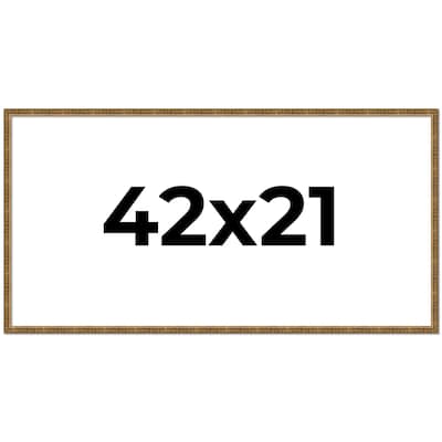 42x21 Frame Gold Picture Frame - Complete Modern Photo Frame Includes