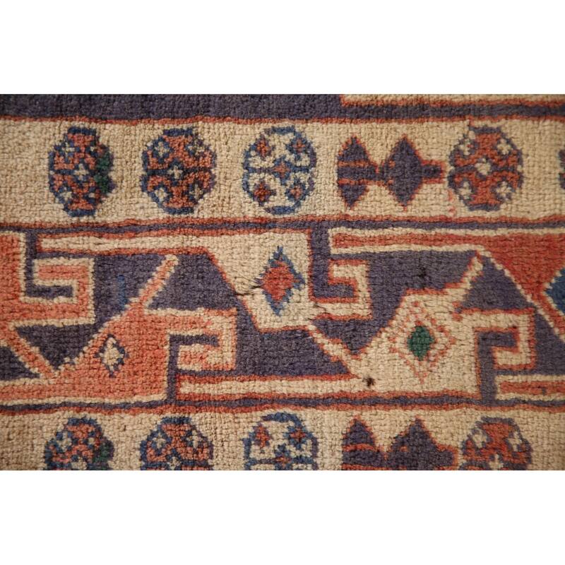 Vegetable Dye Meshkin Persian Vintage Area Rug Handmade Wool Carpet - 5'1"x 9'2"