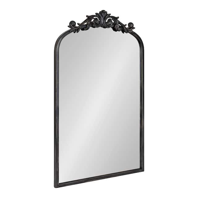 Kate and Laurel Arendahl Traditional Baroque Arch Wall Mirror - 19x31 - Black