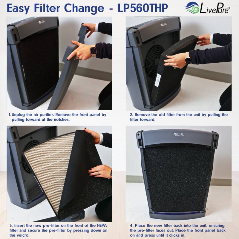 LivePure Bali Series Multi-Room True HEPA Air Purifier with Air Quality Sensing System