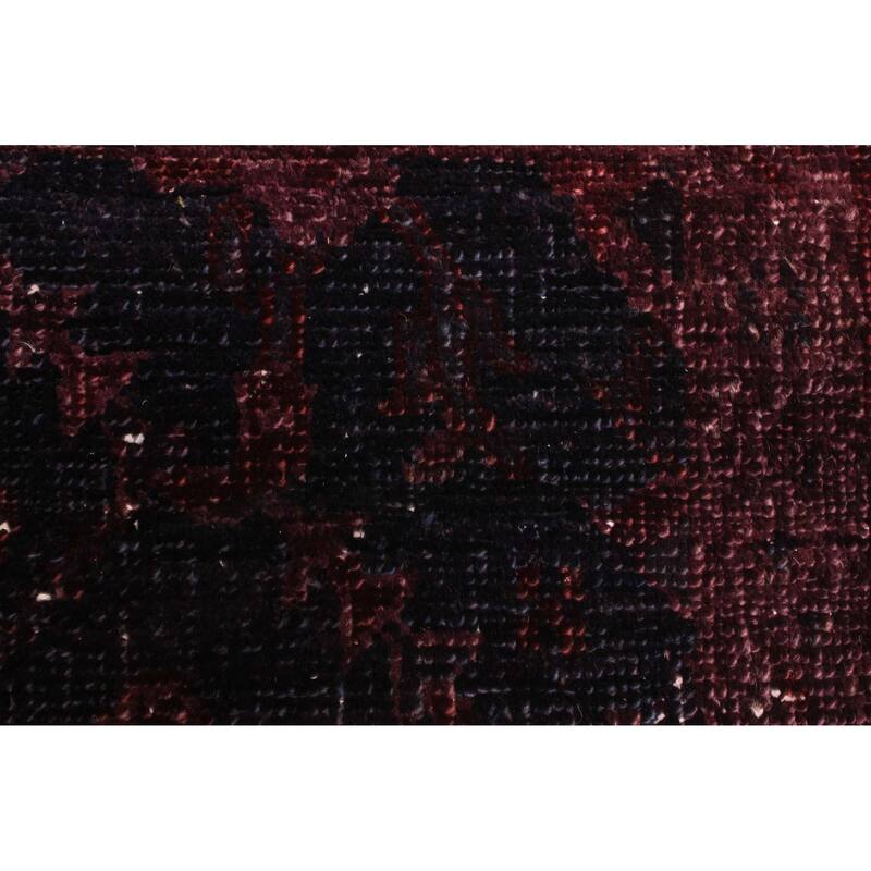 ECARPETGALLERY Hand-knotted Color Transition Patchwork Red Wool Rug - 5'5 x 8'3