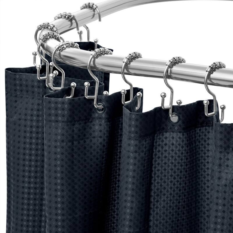 Utopia Alley Rustproof Wall Mounted Aluminum Hoop Shower Rod Extra Large 54 Inch by 26 Inch