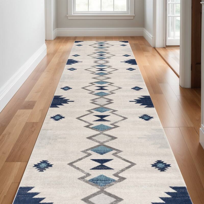 HomeRoots Southwestern Contemporary Square Area Rug - 228.00 in. x 27.00 in.  x 0.40 in.
