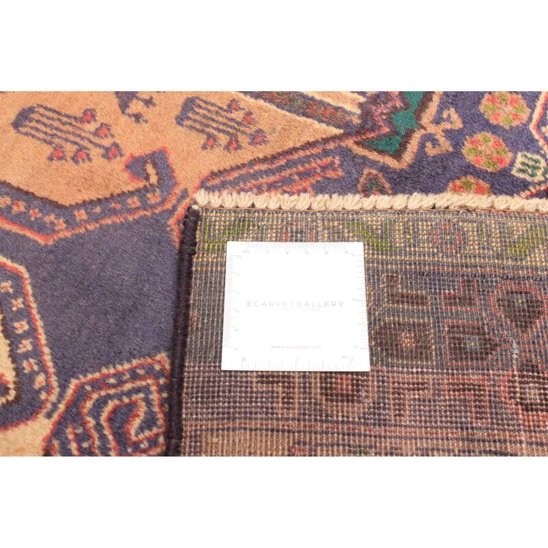 ECARPETGALLERY Hand-knotted Teimani Dark Navy Wool Rug - 2'8 x 6'3