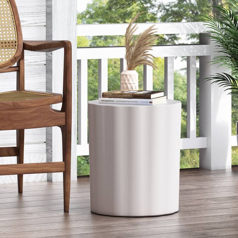 Outdoor LightWeight Concrete Side Table - 20.94