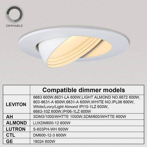 Shop 4 Pack 4 10w Led Dimmable Directional Ceiling Light