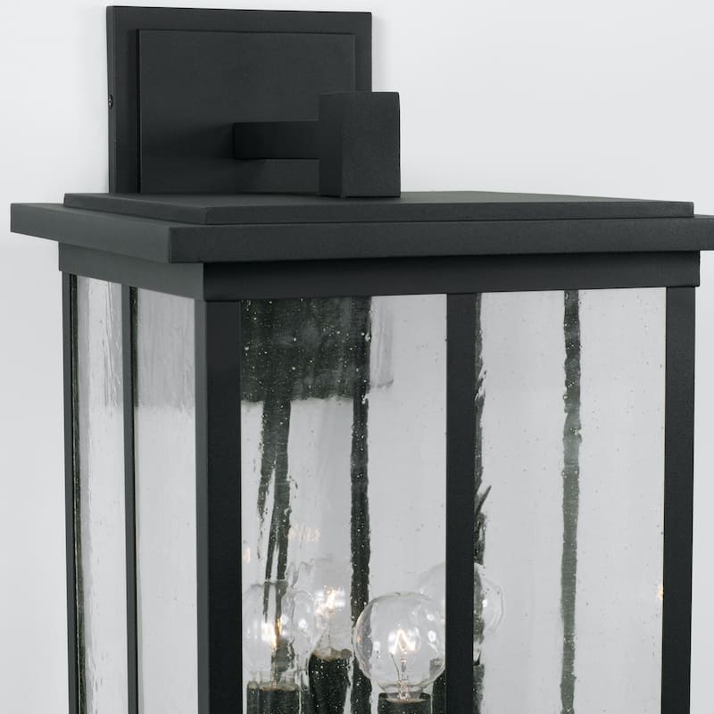 Barrett 11.5" 4-light Outdoor Wall Lantern w/ Antiqued Glass