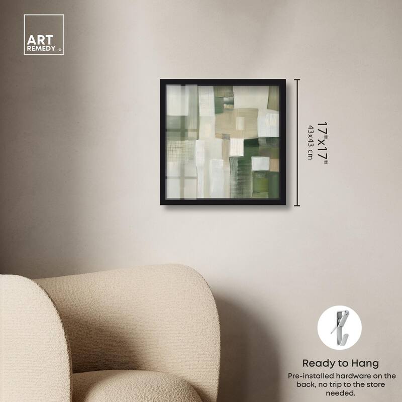 Pale Jade Green II Shadowbox by Art Remedy