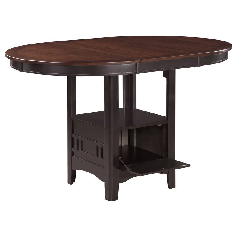 Coaster Furniture Lavon Oval Counter Height Table Brown - 42.00'' - 60.00'' x 42.00'' x 36.25''