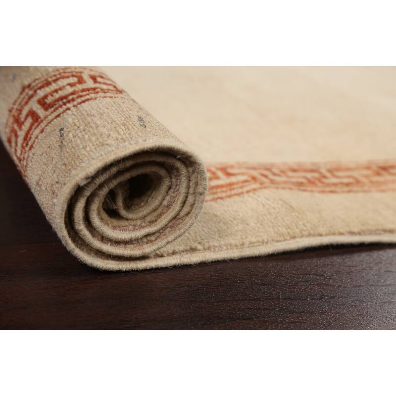 Bordered Geometric Gabbeh Kashkoli Oriental Area Rug Wool Hand-knotted - 3'0" x 5'2"