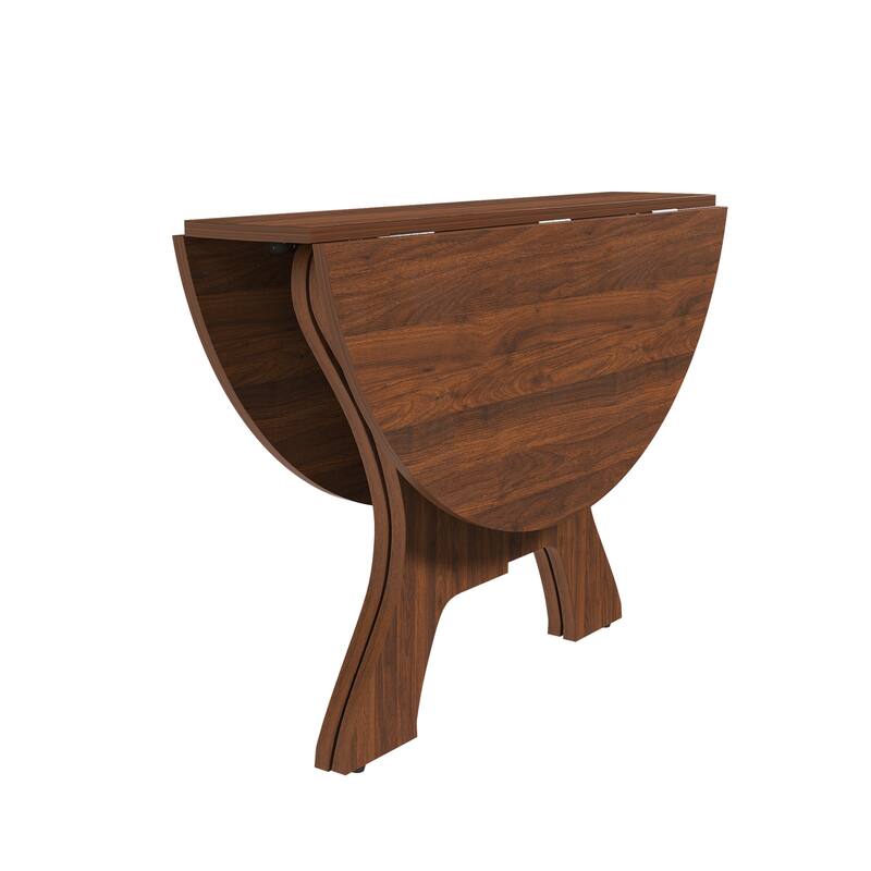 43" Folding Dining Table for Small Spaces - MDF, Space-Saving for Indoor & Outdoor