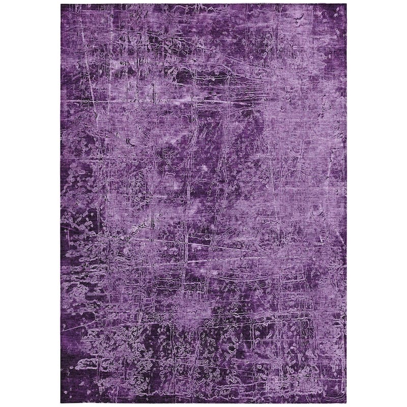 Almisi Artistic Abstract Weather Resistant Blended Style Outdoor Rug