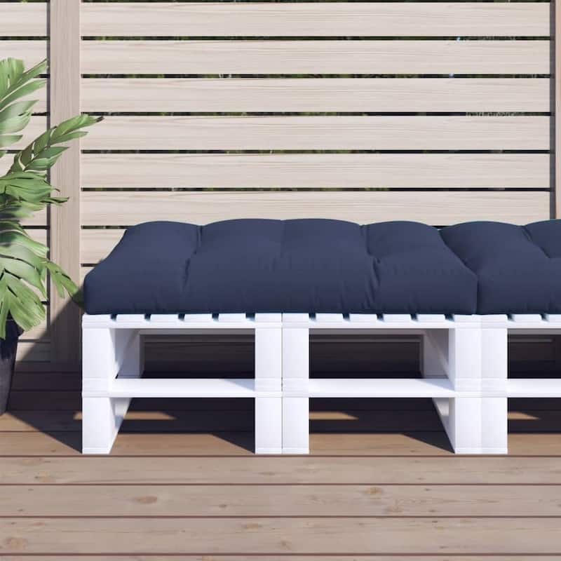 vidaXL Pallet Cushion Patio Chair Pad Outdoor Furniture Pillow Royal Fabric - 10.9 x 10.9 x 1.9 in - Navy blue (2)