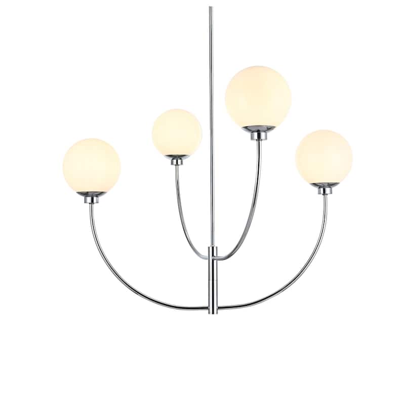 Elegant Lighting LD814D36 Nyomi 4 Light 36" Wide Chandelier