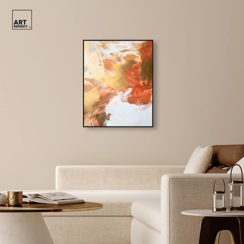 Golden Yellow Citrus Burst I Canvas by Art Remedy