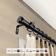 preview thumbnail 6 of 5, InStyleDesign Pita 1 inch Diameter Adjustable Curtain Rod 120 to 170 inches - Black