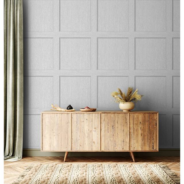 Stacy Garcia Home Squared Away Peel and Stick Wallpaper - 20.5 in. W x 18 ft. L - French Grey