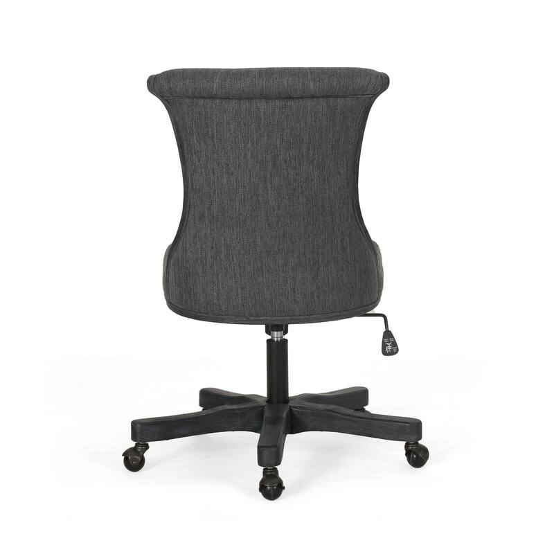 Coulee Upholstered Roll Back Swivel Office Chair by Christopher Knight Home - 24.75" L x 27.75" W x 35.50-40.00" H