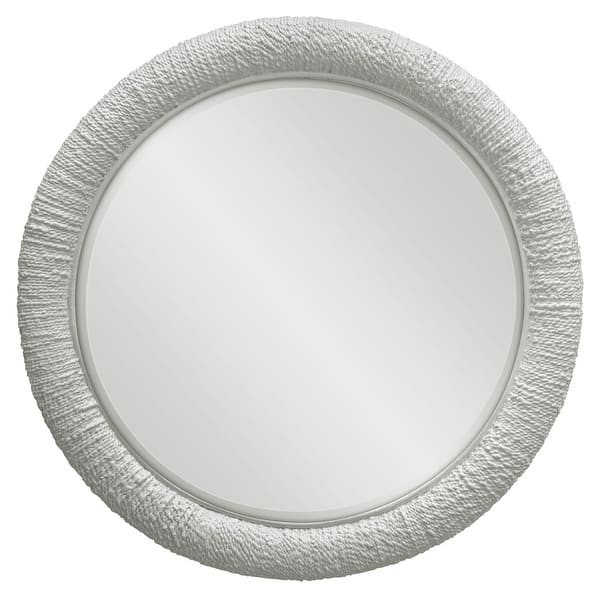 slide 2 of 4, Uttermost 08168 Mariner 38-1/2" W x 5" H Circular Framed Bathroom Matte White