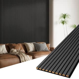 Art3d 103.94''x5.71'' Slat Wood Wall Paneling for Interior and Ceiling Decoration,4-Pack