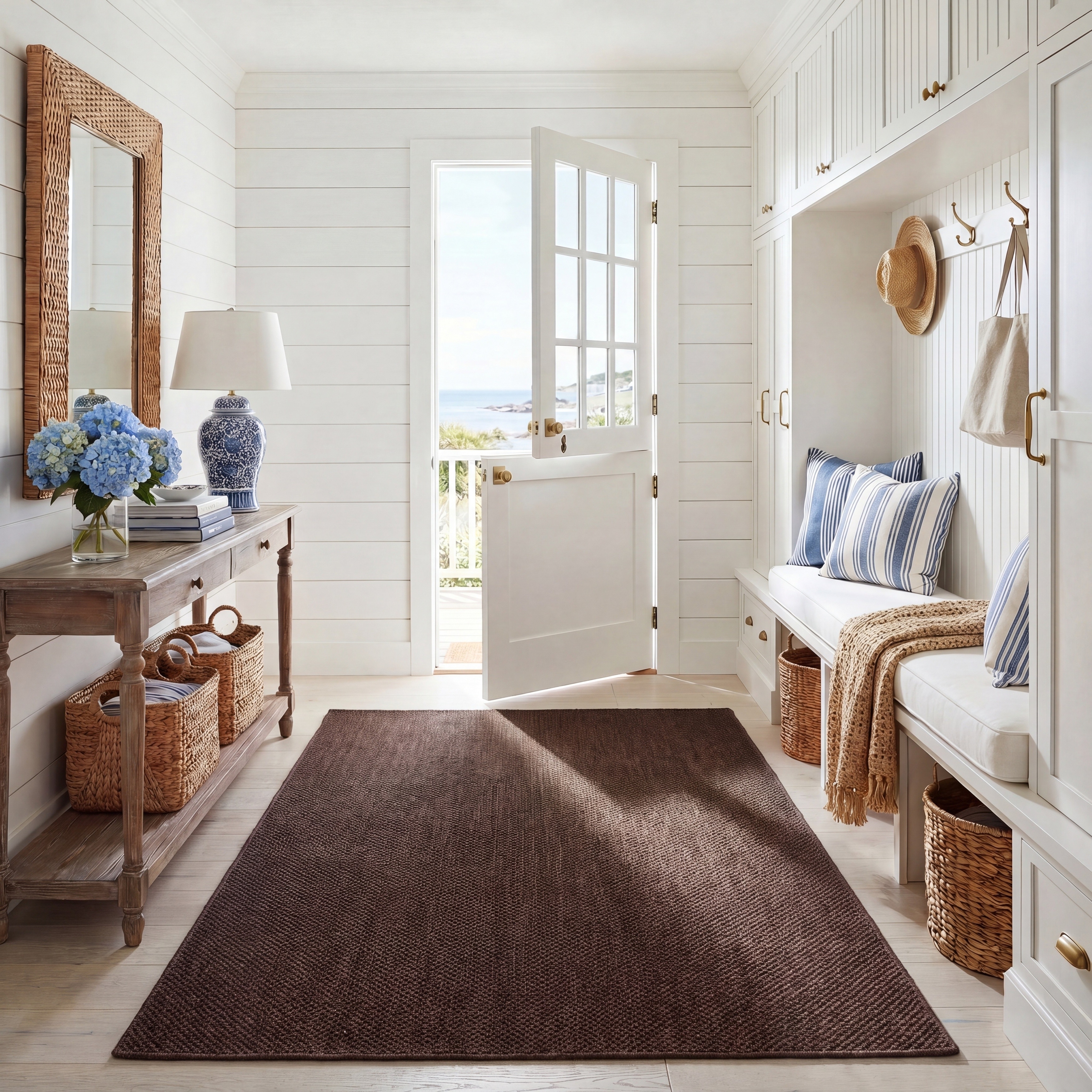 SAFAVIEH Natural Fiber Hilke Farmhouse Sisal Rug