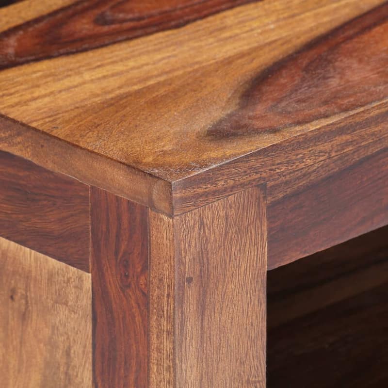 vidaXL TV Stand 35.4"x11.8"x15.7" Solid Wood Sheesham