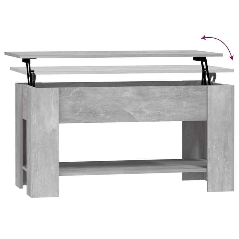 vidaXL Coffee Table Lift Top End Table Accent Side Sofa Table Engineered Wood - 39.8" x 19.3" x 20.5"