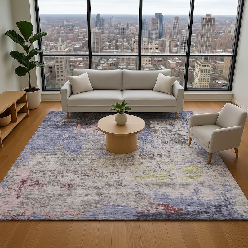 Premium Washable Super Soft Mayfield Rug - Blue - 8' x 10'