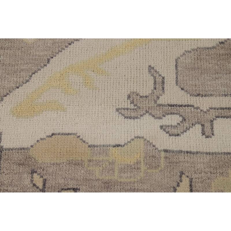 Oushak Indian Large Rug Hand-Knotted Wool Carpet - 10'0"x 13'8"