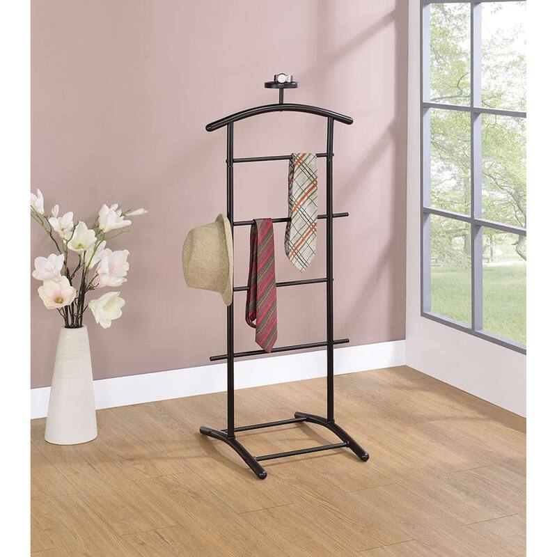 Modern Valet Stand with Sleek Metal Frame