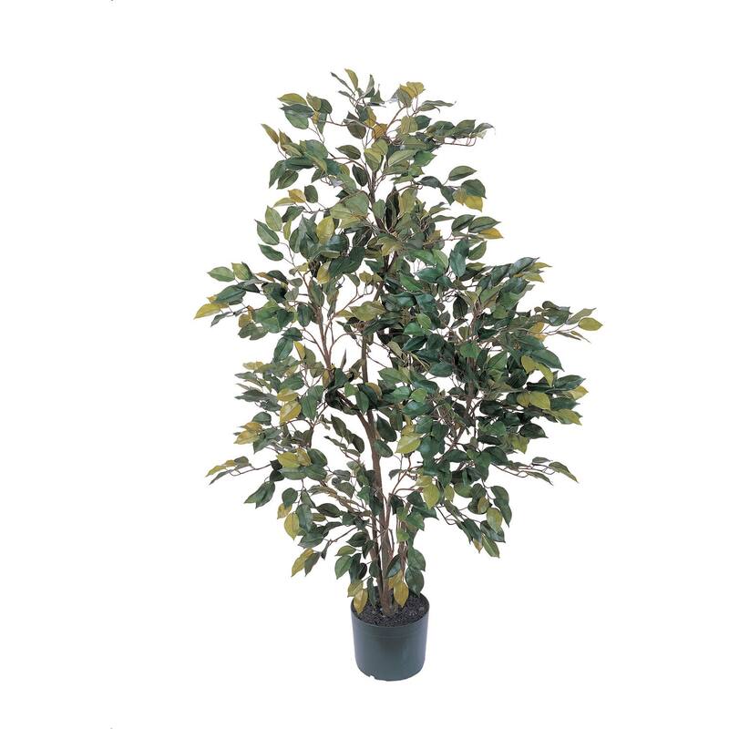 Artificial Silk Tree 4ft - Indoor Outdoor Decorative Tree with Realistic Foliage - 4ft.