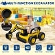 preview thumbnail 4 of 19, Ride On Excavator for Kids, 4WD Electric Excavator Toy