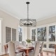 preview thumbnail 3 of 17, Bella Depot Industrial Black Metal Cage Dimmable Chandelier 70-Inch Adjustable Pendant Light for Kitchen Island, Hallway - 20"