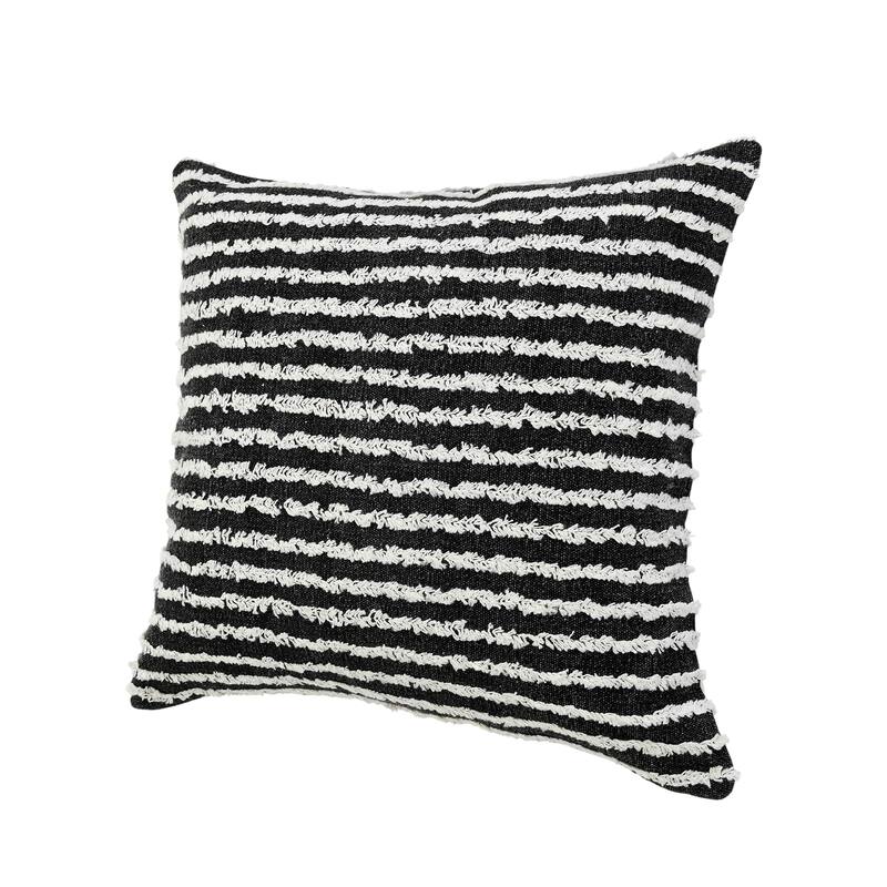 Sevita Black Wispy Ways Throw Pillow