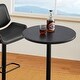 preview thumbnail 29 of 31, Glitzhome 39.5"H Modern Bistro Walnut Top Round Pub Bar Table