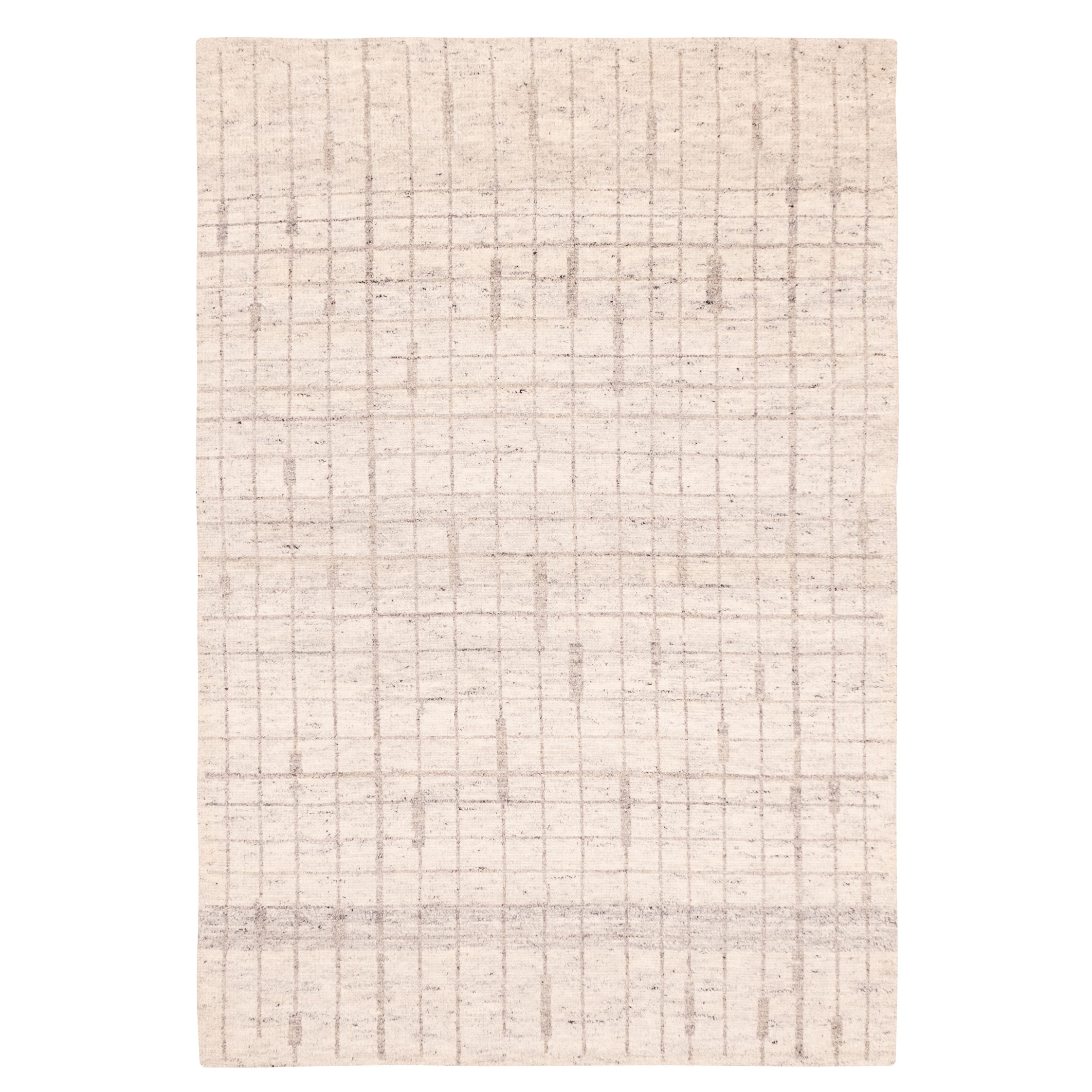 ECARPETGALLERY Hand-knotted Tangier Light Grey Wool Rug - 5'1 x 7'10